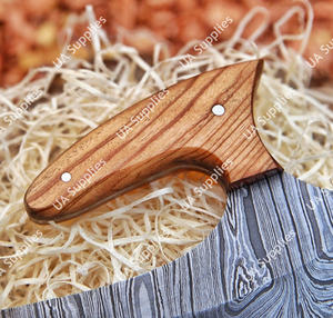 Cuchillo Ulu Tradicional Inuit Estilo Alaska de Acero de Damasco Hecho a Mano, Hoja en Forma de Media Luna, Mango de Madera de Olivo, Afilado como una Navaja, Bajo MOQ, Venta al por Mayor - Product Image 3