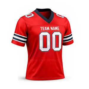 <b>Hot</b> Selling Plus Size Men's Custom Sublimation American Football Jersey Short Sleeve Printed Breathable Mesh Quick Dry 100% - Product Image 2