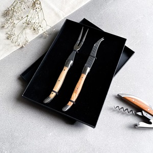 Premium Stainless Steel Steak Knife And Meat Fork Set <b>Wooden</b> Handle BBQ Carving Cutlery Set - Product Image 6