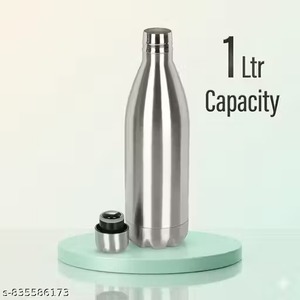 Stainless Steel <b>Water</b> <b>Bottle</b> <b>1Ltr</b> Capacity Minimalist Design Travel Use luxury <b>water</b> <b>bottle</b> Eco-friendly health drinking - Product Image 1