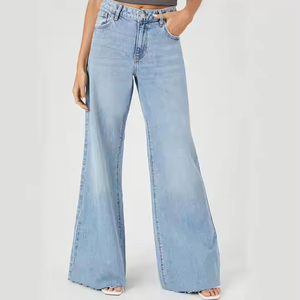 Pantalones Vaqueros Transpirables para Mujer, Estilo Cargo Cómodo, con Múltiples Bolsillos, de Mezclilla de Algodón, Largos, para Damas, OEM - Product Image 6