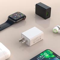 Chargeur mural USB 5V 2A, adaptateur d'alimentation rapide QC, prise en matériau ignifuge pour montres connectées, écouteurs, téléphones mobiles