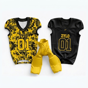 Nouvel ensemble maillot et short de football américain camouflage pour homme 2026 – Grande taille, respirant, 100 % polyester - Product Image 6