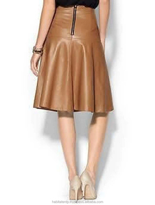 กระโปรงหนังแกะสำหรับผู้หญิงใหม่, กระโปรงเอวสูงหนังแกะคุณภาพสูงกระโปรงหนังเซ็กซี่ - Product Image 2