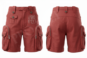 Shorts cargo vintage en toile respirante pour homme, multi-poches, cordon de serrage, design personnalisé, broderie logo sur mesure, poids lourd - Product Image 4