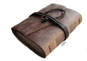 Fabricant de journal en cuir véritable avec sangle en papier fait à la main en coton fermeture serrure journal bloc-notes pour hommes et femmes - Product Image 3