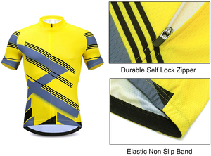 Ensemble de cyclisme pour hommes imprimé à manches courtes, coupe décontractée, vêtements de vélo, short de vélo de route rembourré, ensemble de cyclisme sublimé - Product Image 2