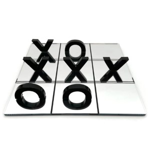 Juego de Tic Tac Toe con Espejo Grande, Decoración de Mesa de Acrílico Premium, Regalo Corporativo Único, Juego Minimalista de Tres en Raya - Product Image 1