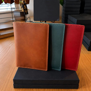 Custom Logo Genuine <b>Passport</b> <b>Wallet</b> RFID Blocking Travel <b>Holder</b> Card Slots <b>Holder</b> Wholesale OEM leather <b>passport</b> <b>wallet</b> for sale - Product Image 6