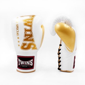 Professional Golden And White Twins Boxing <b>Gloves</b> Training High Quality Genuine Cowhide Leather Professional Twins Boxing <b>Gloves</b> - Product Image 5