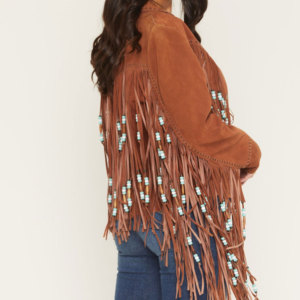 <b>Women</b> Leather Cowboy Fringe Vest Suede Western <b>Sleeveless</b> <b>Jacket</b> Tassel Motorcycle Festival Rodeo Fashion Wear Premium - Product Image 1
