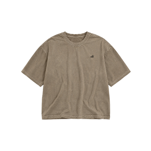 T-shirts Homme Oversize Vintage Délavé Grammage Lourd Logo Personnalisé Coton 100% Haute Densité Épaules Tombantes Vêtements Décontractés Fabricant - Product Image 5