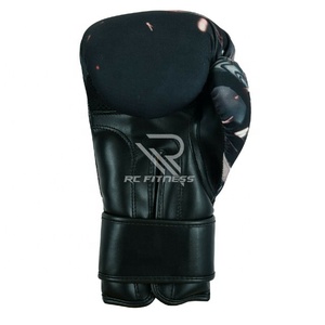 Gants de boxe en cuir de vachette aux tons métalliques pour hommes, fermeture auto-agrippante, antidérapants, personnalisables, RC Fitness Wear - Product Image 3