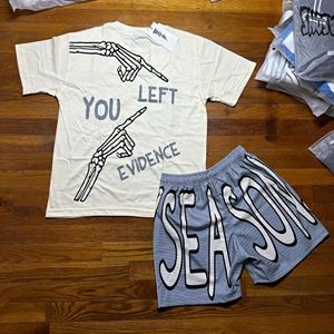 Conjunto de Dos Piezas de Verano con Logotipo Personalizado para Hombre, Camiseta y Pantalones Cortos, Estilo Urbano, Gráfico, Holgado y Extra Grande - Product Image 6