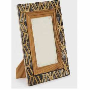 Cadre photo tendance de qualité supérieure en os incrusté, blanc et marron, pour la décoration de la maison et des hôtels - Product Image 6