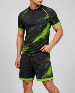 Camiseta de Natación para Hombre, Manga Larga, Estampado de Camuflaje Negro, Secado Rápido, Transpirable, Ecológica, con Detalles de Rayas Blancas, Protección Anti-UV - Product Image 2
