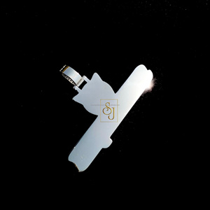 สร้อยคอฮิปฮอปผู้ชายแบบสั่งทำพิเศษ ประดับเพชรโมอิสซาไนต์ เงินแท้ 925 พร้อมจี้ตัวอักษร ชื่อ หรือโลโก้การ์ตูน - Product Image 3