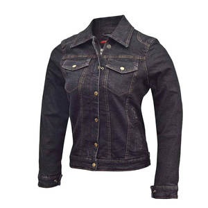 Veste en jean d'hiver pour femme, 100 % coton, tissu tricoté, effet délavé vintage, style streetwear décontracté pour le printemps et l'automne - Product Image 2