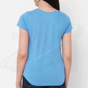 Camisetas de Mujer de Último Diseño de Fabricante Pakistaní, Estilo Cuello Redondo, Ropa Casual, Logotipo Impreso, Camisetas Ligeras para Mujer - Product Image 4