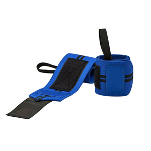 Sangles de soutien de poignet réglables bleues avec fermeture auto-agrippante pour la musculation, l'entraînement de force, protection unisexe pour le fitness - Product Image 2
