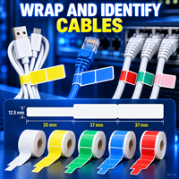 Label Kabel Stiker Identifikasi Kabel Gulungan 12.5x74mm untuk Printer Label Mini BT D30 P11 L11 Pasokan Grosir