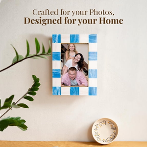 Cadre photo personnalisé FAIZA CRAFT fait main en résine grise et blanche avec support mural pour les boutiques de cadeaux et la décoration intérieure - Product Image 4