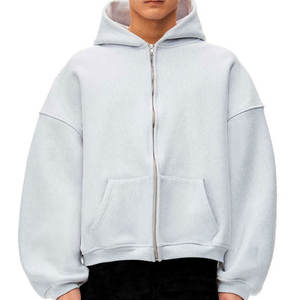 Sudadera con capucha personalizada estilo streetwear, sudadera con capucha personalizada en blanco de 400 GSM, sudaderas con capucha con cremallera de algodón 100% para hombre y mujer. - Product Image 6