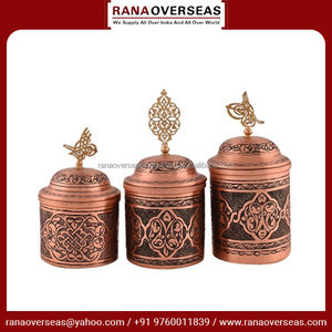 Luxurious Pure Copper Jar Canister With Elegance Pattern Range of Designs and Sizes Available at Reasonable Prices - Product Image 6