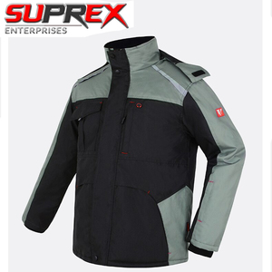 Mens Waterproof Knitted Cotton Fox Trim Softshell Hooded Jacket Windproof Fleece <b>Lined</b> Outdoor <b>Coat</b> Breathable Lightweight - Product Image 4