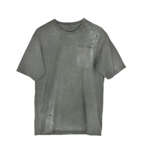 Camiseta Personalizada Estilo Streetwear, Diseño Sólido con Logotipo Desgastado, Corte Regular, 100% Algodón, Diseño Ajustado para Hombre, Alta Calidad, Antiarrugas - Product Image 2