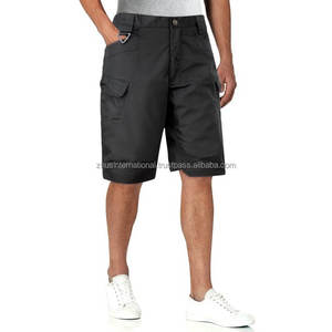 Short avec poches multiples en coton pour hommes, Short de fitness, taille élastique, décontracté, noir, camouflage, nouvelle collection 100% - Product Image 4