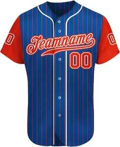 Camiseta de Béisbol con Rayas, Diseño Personalizado, Sublimación Completa, Marca Privada, Ropa Deportiva Ligera - Product Image 5