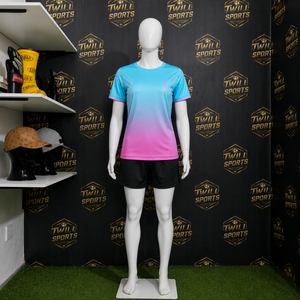 T-shirt de sport athlétique pour femme, idéal pour la course, le yoga et la gym, anti-transpiration, séchage rapide, anti-boulochage, coupe ajustée compressée, pour l'entraînement estival - Product Image 4