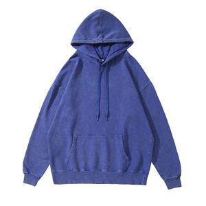 Sudadera con Capucha Extra Grande para Hombre, Color Sólido, Algodón French Terry, Estilo Casual para Otoño, Manga Larga, Diseño con Bolsillos - Product Image 2