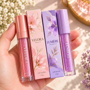 Cajas Rígidas con Cierre Magnético para Cosméticos, Brillo Labial y Lápiz Labial Personalizados, Papel Holográfico Dorado y Plateado, Paquete EcoRev, MOQ 100 Piezas, Venta al Por Mayor - Product Image 1