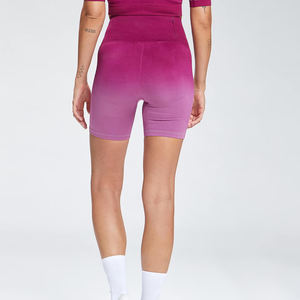 Pantalones Cortos Deportivos Ajustables a la Moda con Contraste de Color, Pantalones Cortos de Yoga Sin Costuras para Mujer - Product Image 4