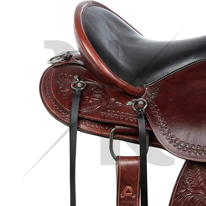 Selle de cheval western de haute qualité, équipement d'équitation en cuir artisanal, fabricant de sacoches de selle OEM pour la randonnée équestre et le ranch - Product Image 6