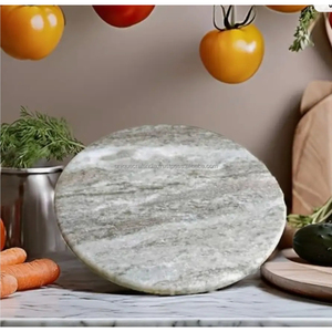 Natural Grey Marble Chakla | Handcrafted Stone Rolling <b>Board</b> | Premium Kitchen Tool for Everyday Cooking - Product Image 1