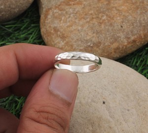 Minimalist 925 Sterling <b>Silver</b> Band <b>Ring</b> Stackable Thin Women <b>Men</b> Unisex Classic Wedding Fine Jewelry Daily Wear - Product Image 3