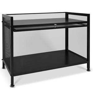 Translucent Door Carbon Steel <b>Bakers</b> <b>Rack</b> Kitchen Storage Cabinets Microwave Stand Shelves Microwave Compatibility Kitchen - Product Image 1