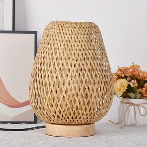 Lampes de table sur mesure à prix avantageux, luminaires d'appoint pour table à manger, abat-jour en bambou naturel - Product Image 1