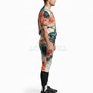 Meilleur choix pour uniforme de baseball personnalisé, maillot à boutons complets, pantalon assorti, design imprimé par sublimation créatif, polyester respirant - Product Image 3