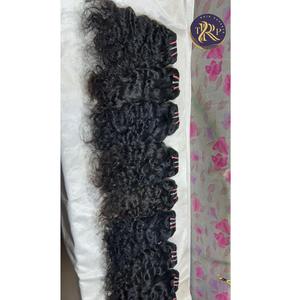 100% naturel de haute qualité indien Remy vierge ondulé I-tip Extension de cheveux 1B Kinky Style soyeux doux 100% cheveux humains non traités - Product Image 6