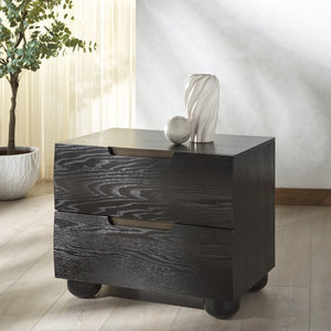 2ลิ้นชัก nightstand ทำจากไม้ - Product Image 2