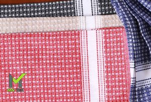 100% coton jette des tissages personnalisés gaufré Jacquard hareng os thermique sans accroc Leno tisse couleurs tailles poids en vrac - Product Image 2