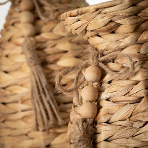 ตะกร้าสานใส่ของตกแต่งหญ้าทะเลธรรมชาติสำหรับตกแต่งบ้าน - Product Image 4