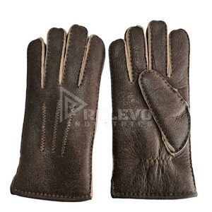 Guantes de Conducción de Invierno Unisex de Cuero Cabretta Estampado, Cálidos para Exteriores, Protección contra el Frío, Precio de Fábrica, Venta al por Mayor - Product Image 1