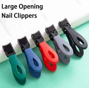 Coupe-ongles portable ultra-affûté en acier inoxydable à mâchoires larges pour ongles épais, 5 couleurs (vert, rouge, noir, gris, noir) – Hommes et Femmes - Product Image 1