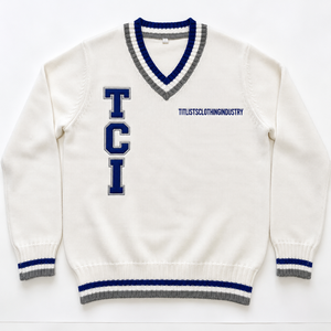 เสื้อสเวตเตอร์คอวี Zeta Phi Beta สำหรับชมรม/สมาคม/โรงเรียน/วิทยาลัย/มหาวิทยาลัย  คาร์ดิแกนถักลายโลโก้สำหรับทุกเพศ - Product Image 1
