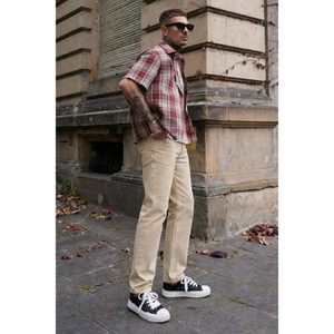 Jeans de Mezclilla para Hombre, Corte Holgado, 100% Algodón, Color Beige Claro, Transpirables, Estilo Urbano, Talla 28-46, Ligeros - Product Image 4